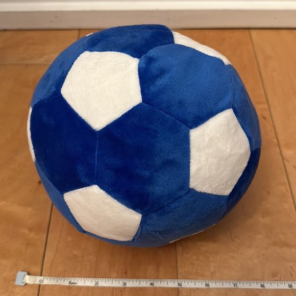 Plush Soccer Ball Toy/Pillow, Medium - 19cm/7.5” Diameter - Picture 5 of 5